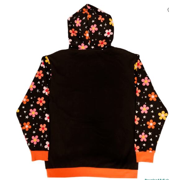 Disney Loungefly Mickey & Minnie Floral Ghost Glow in the Dark Unisex Hoodie NEW - Picture 8 of 11